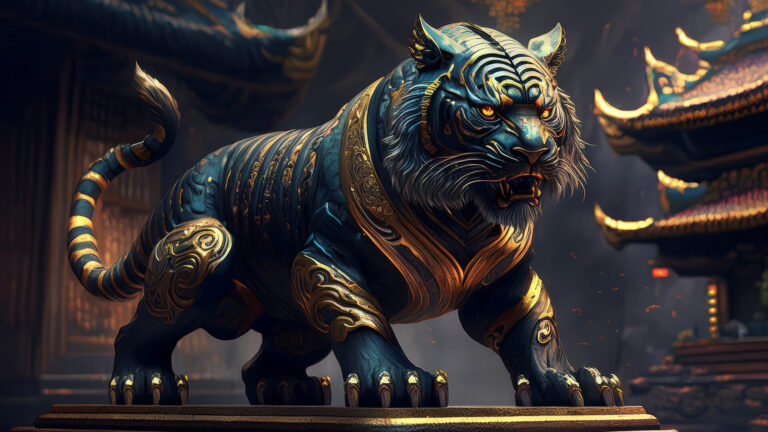 虎爺:俗諺「虎爺咬錢來」